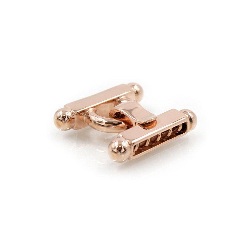 Chiusura in argento 925‰ forma H a 5 ganci - Rosè