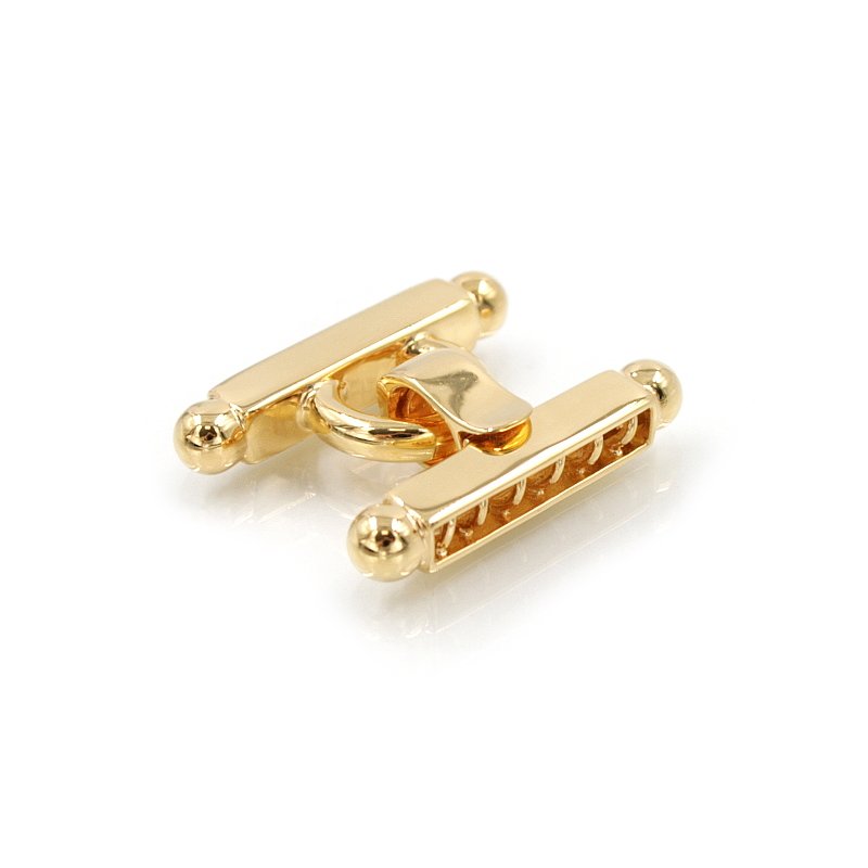 Chiusura in argento 925‰ forma H a 6 ganci - Dorato