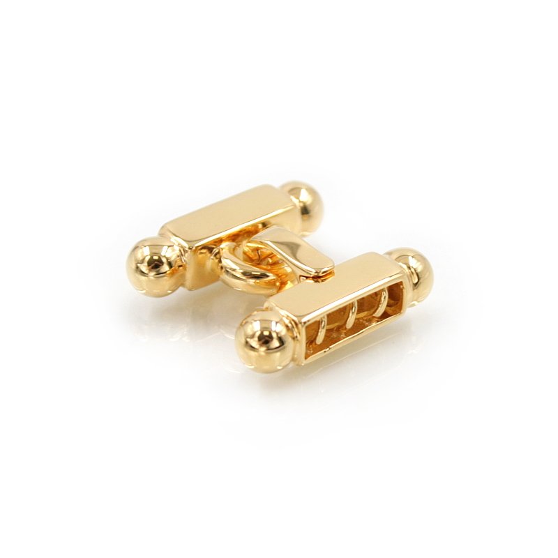 Chiusura in argento 925‰ forma H a 3 ganci - Dorato