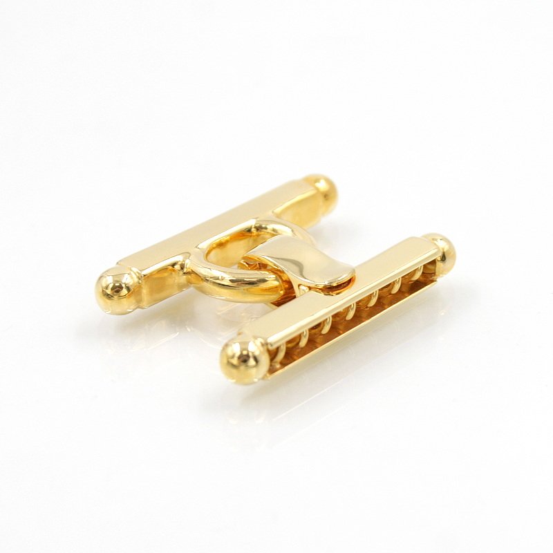 Chiusura in argento 925‰ forma H a 7 ganci - Dorato