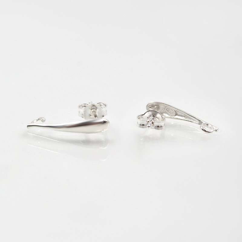 Argento 925‰ orecchini goccia con perno e farfalla