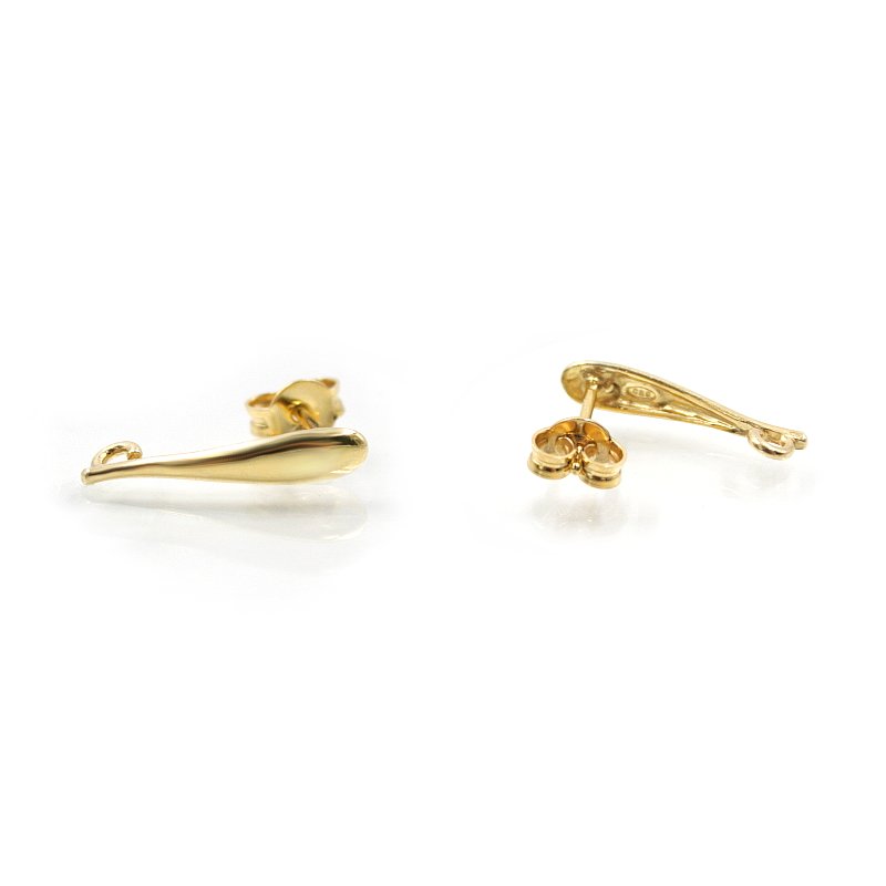 Argento 925‰ orecchini goccia con perno e farfalla
