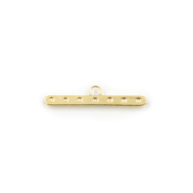 Argento 925‰ barrette per bracciali 38mm con gancio - 7 fori