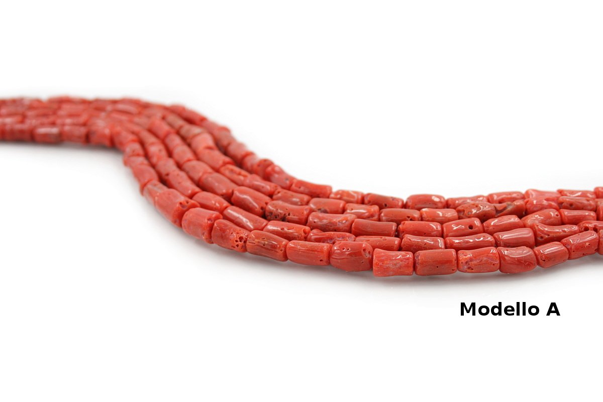 Corallo Mediterraneo fili cilindri pari e a gradazione