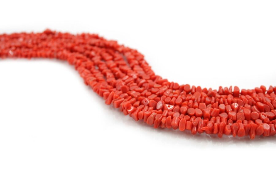 Corallo Mediterraneo fili cupolini ~ 4x3 - 6x5 mm - immagine 3