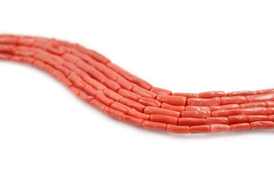 Corallo Mediterraneo fili cilindri 6x14mm - immagine 3