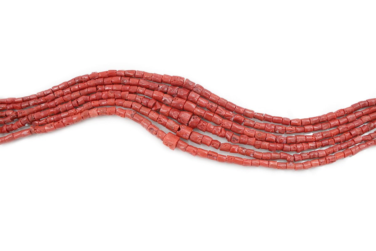 Corallo Mediterraneo fili cilindri a gradazione - immagine 2