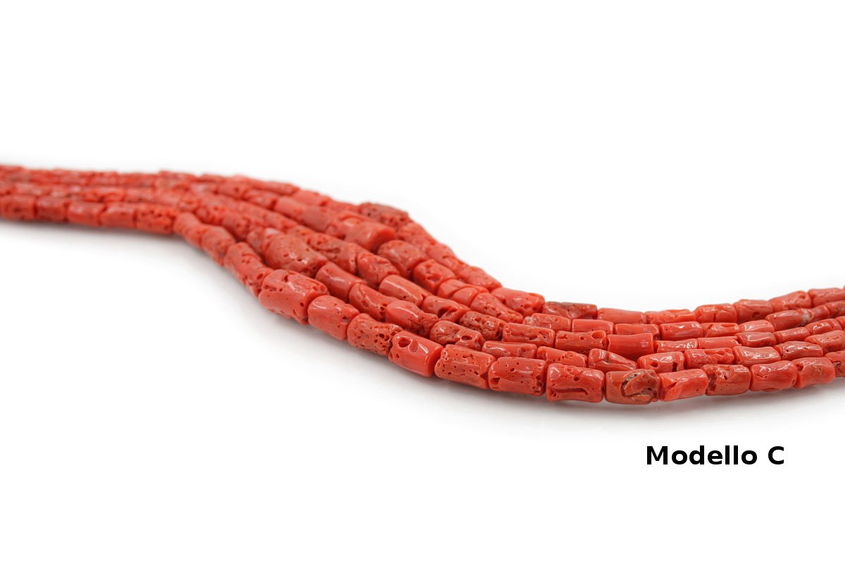 Corallo Mediterraneo fili cilindri pari e a gradazione - immagine 3