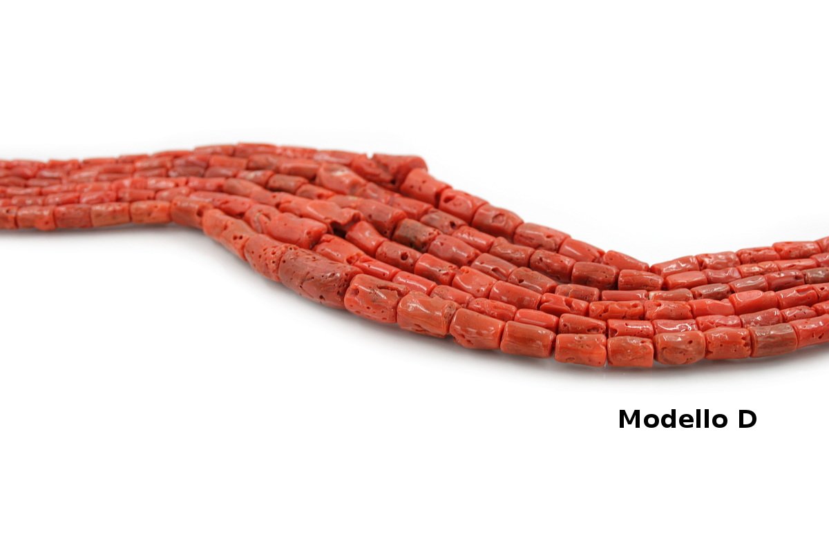 Corallo Mediterraneo fili cilindri pari e a gradazione - immagine 4