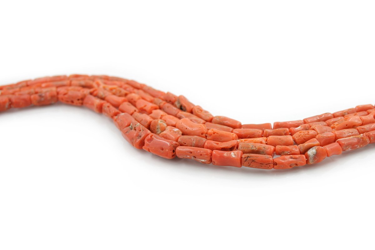 Corallo Mediterraneo fili cilindri a gradazione - immagine 2