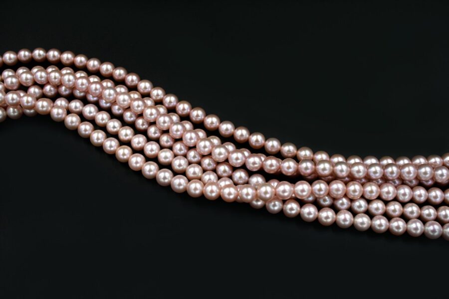 Perle d'acqua Dolce fili round 7-7½mm - Color Naturale - immagine 2