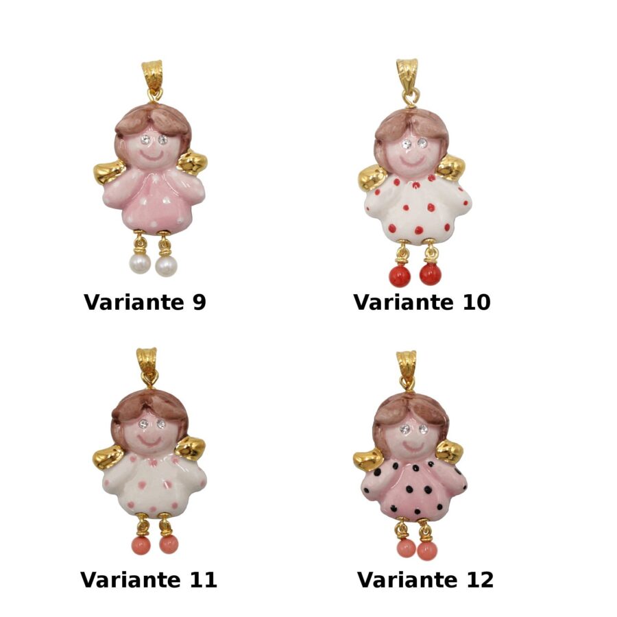 Argento 925‰ pendente in ceramica - Angelo - immagine 3