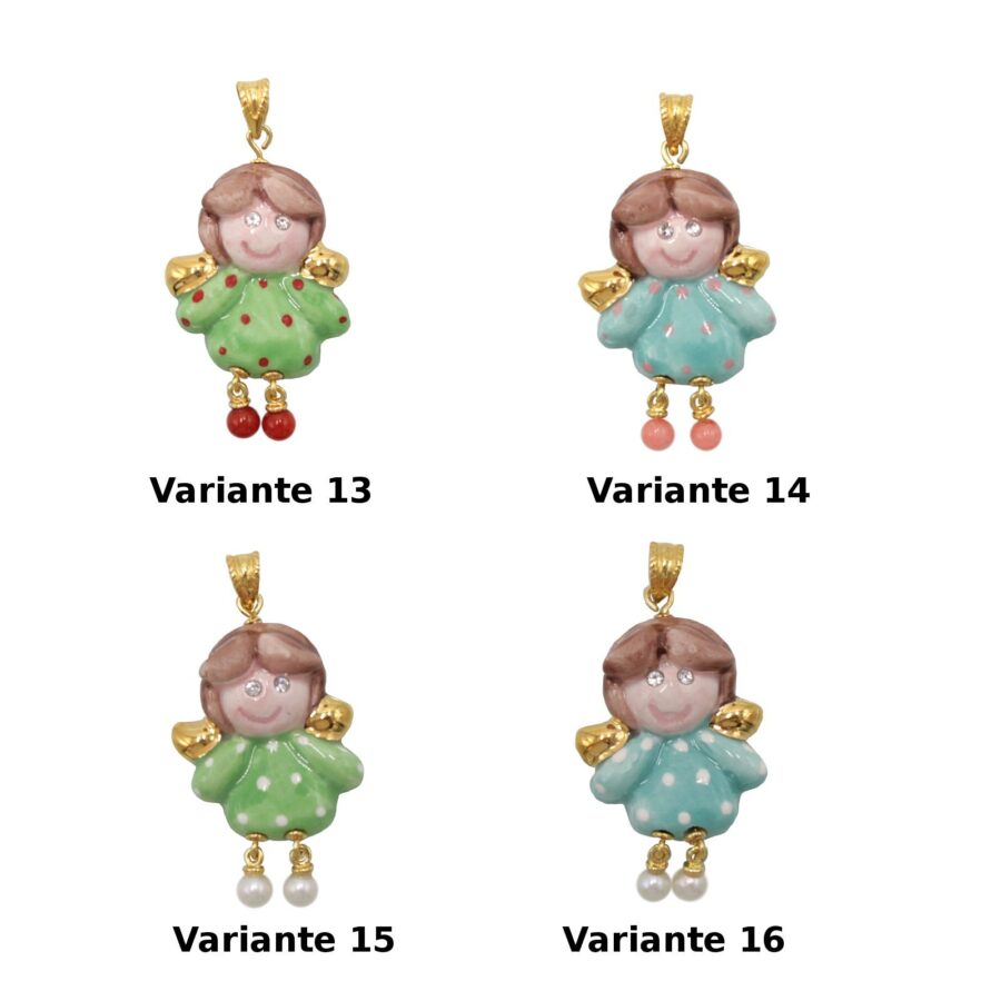 Argento 925‰ pendente in ceramica - Angelo - immagine 4