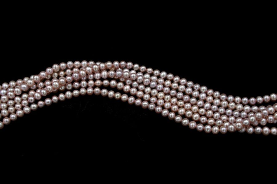 Perle d'acqua Dolce fili round 4½-5mm - Color Naturale - immagine 3