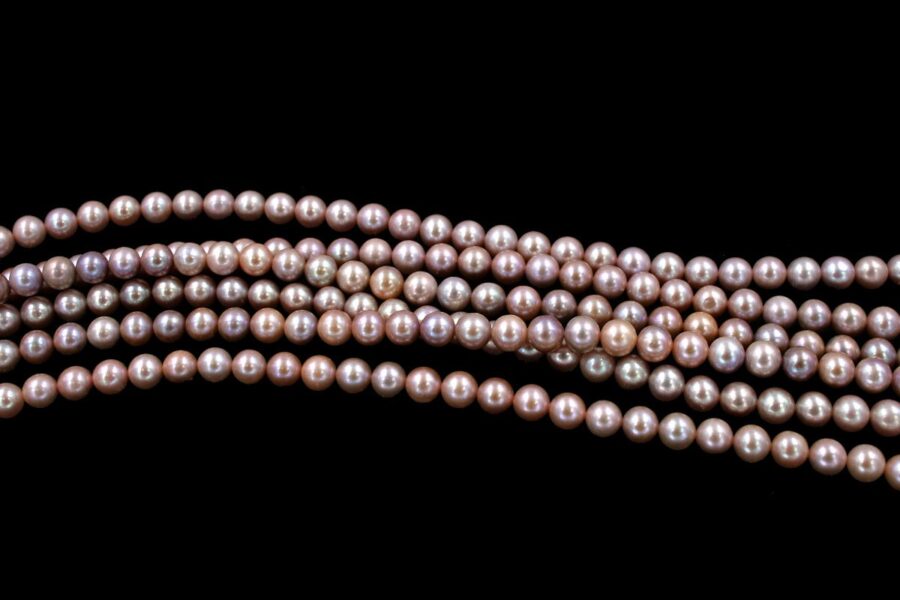 Perle d'acqua Dolce fili round 7-7½mm - Color Naturale - immagine 2