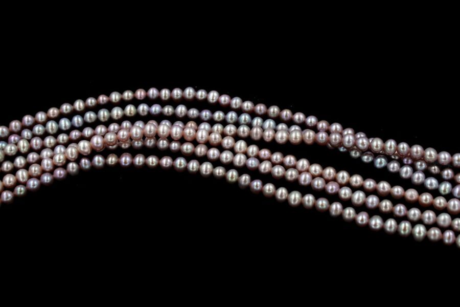 Perle d'acqua Dolce fili round 4-4½mm - Colore Naturale - immagine 2