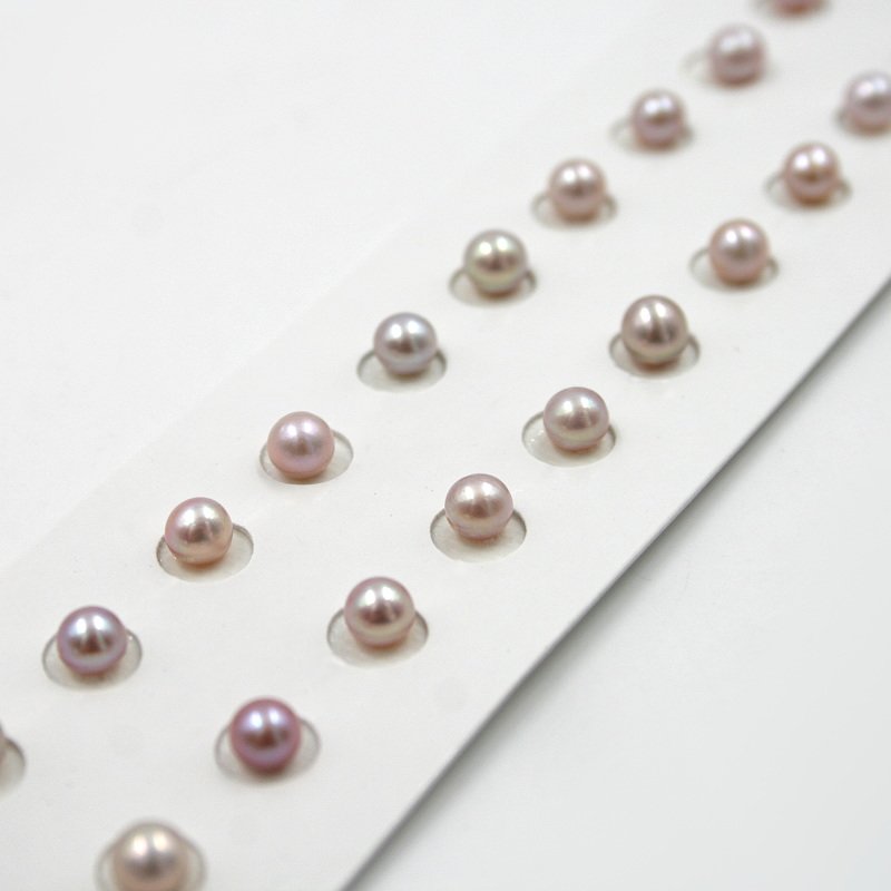 Perle d'Acqua Dolce coppie round 4½-5mm - Color Naturale - immagine 2