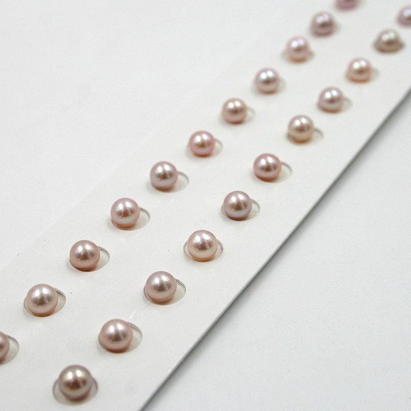 Perle d'Acqua Dolce coppie round 4½-5mm - Color Naturale - immagine 3