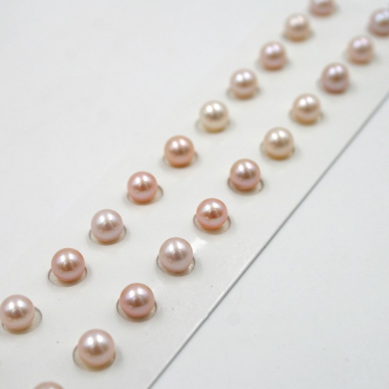 Perle d'Acqua Dolce coppie round 5½-6mm - Color Naturale - immagine 2