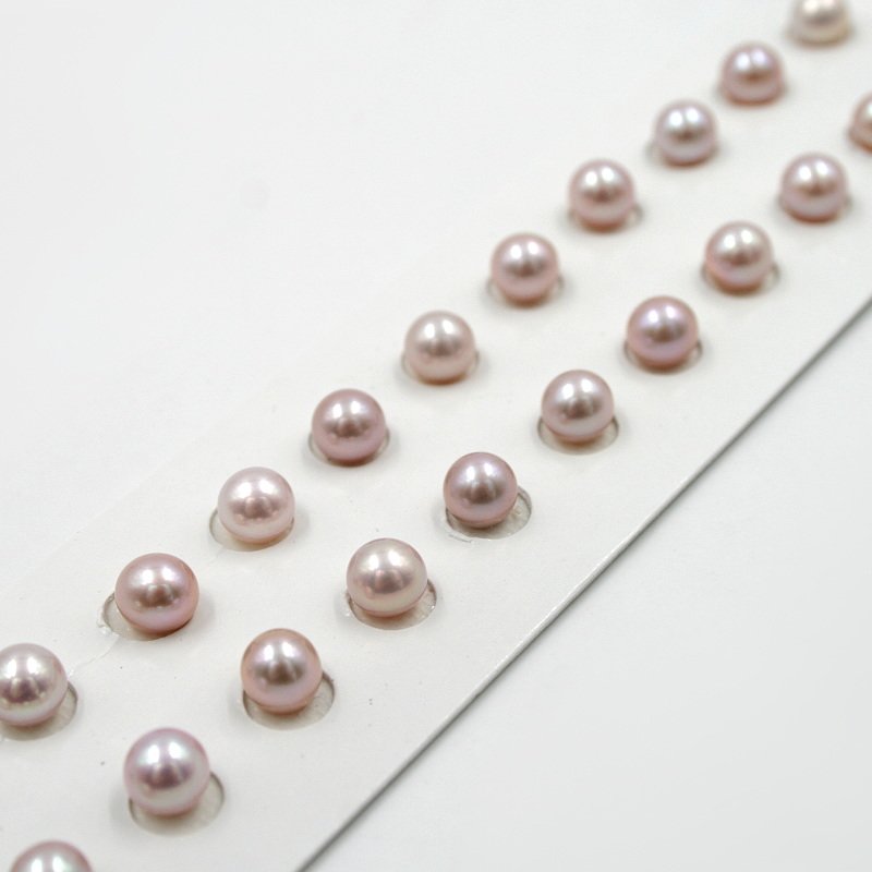 Perle d'Acqua Dolce coppie round 5½-6mm - Color Naturale - immagine 3