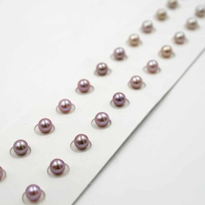 Perle d'Acqua Dolce coppie round 4½-5mm - Color Naturale - immagine 3
