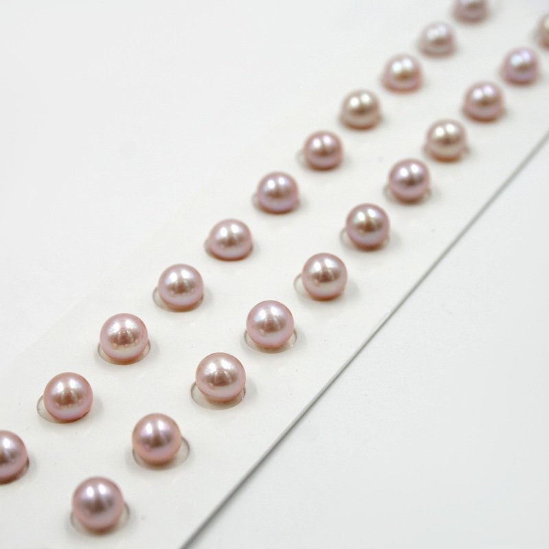 Perle d'Acqua Dolce coppie round 5½-6mm - Color Naturale - immagine 2