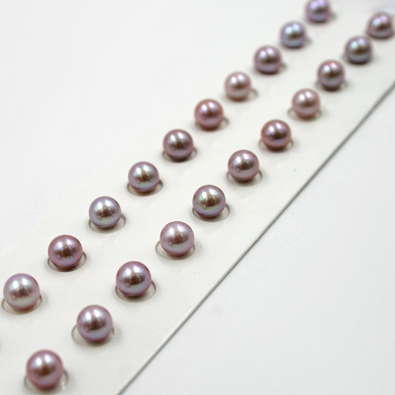 Perle d'Acqua Dolce coppie round 5½-6mm - Color Naturale - immagine 3