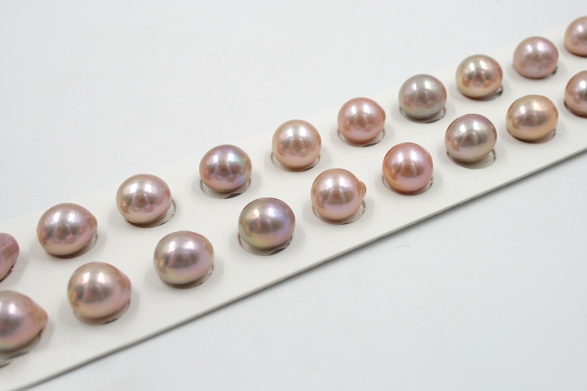 Perle d'Acqua Dolce coppie goccia ~11-13mm - Color Naturale - immagine 2