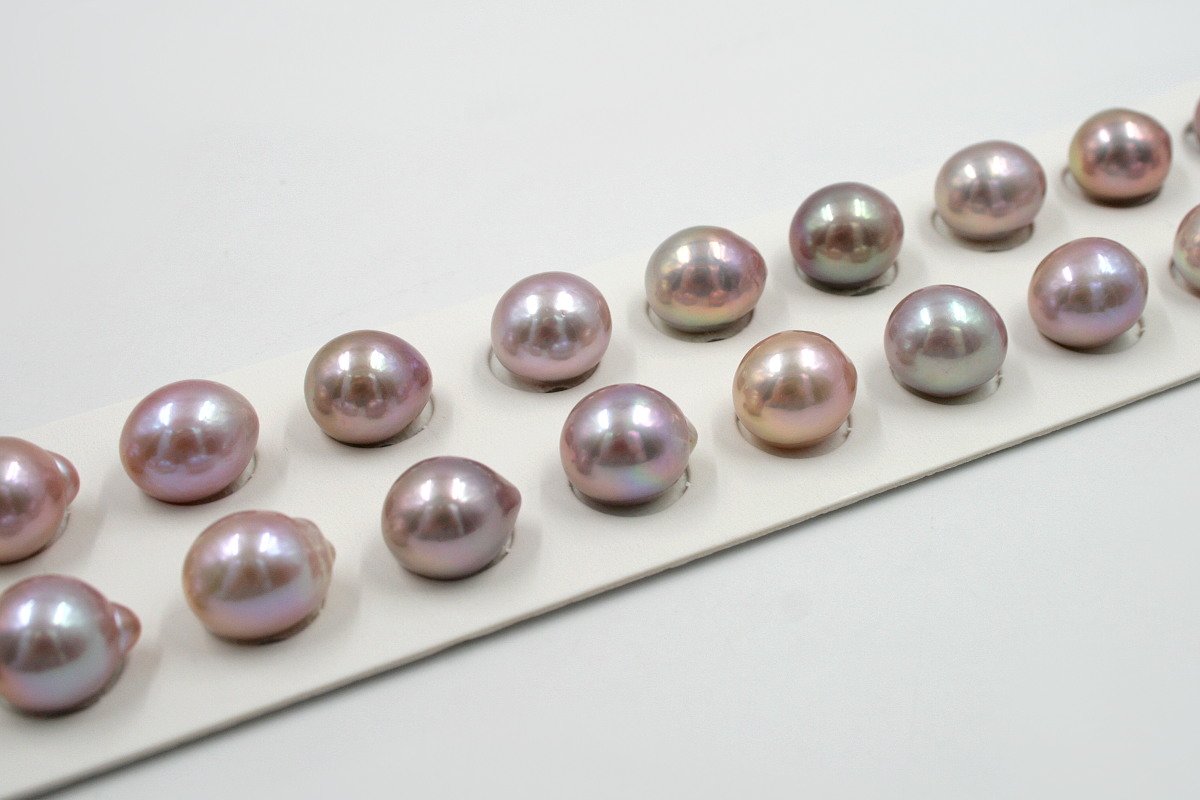 Perle d'Acqua Dolce coppie goccia ~11-13mm - Color Naturale - immagine 3