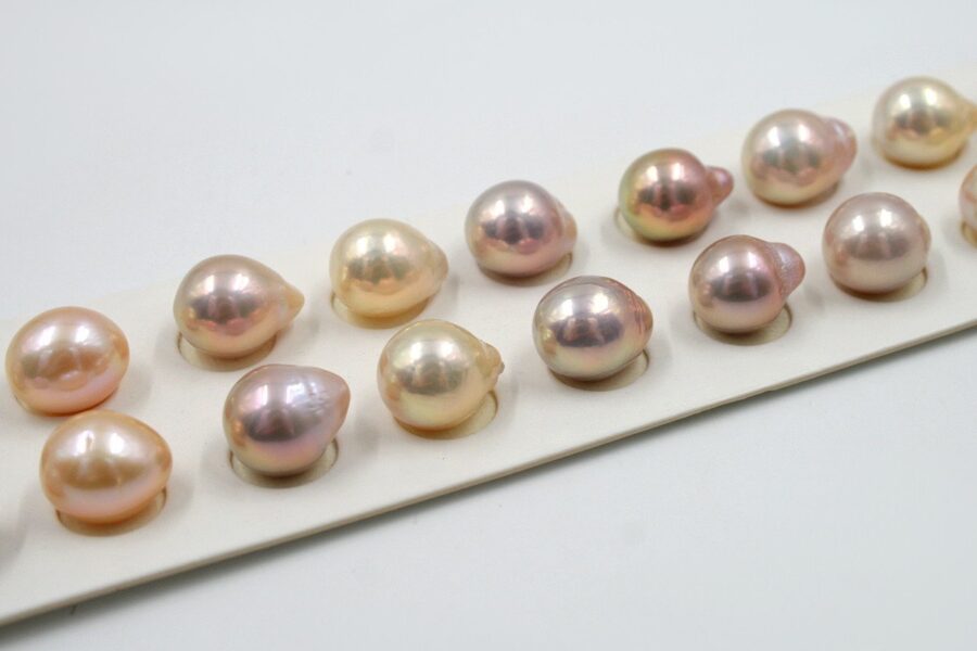 Perle d'Acqua Dolce coppie barocche ~12-13mm - Colore Naturale - immagine 2