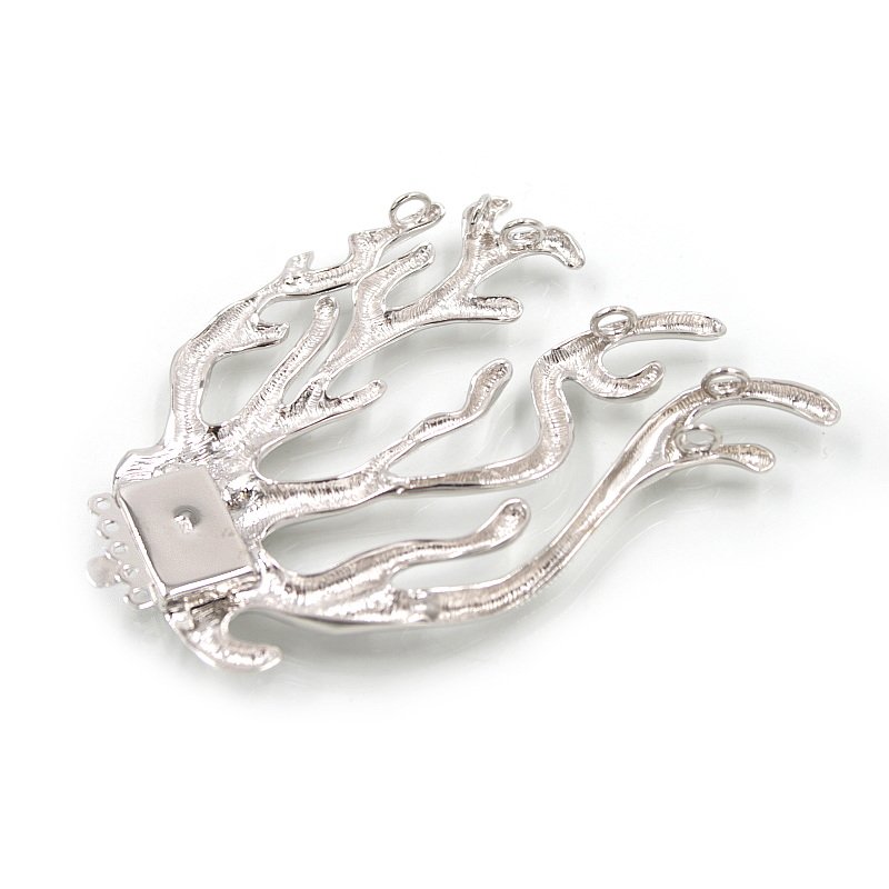 Argento 925‰ chiusura ramo corallo a 5 anelli - immagine 2
