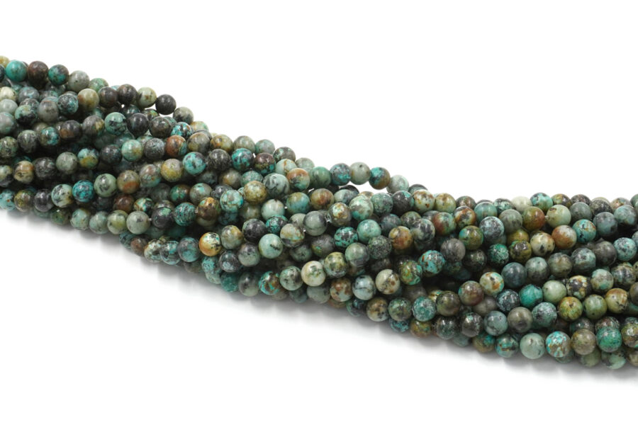 Turchese Africano fili round 6mm