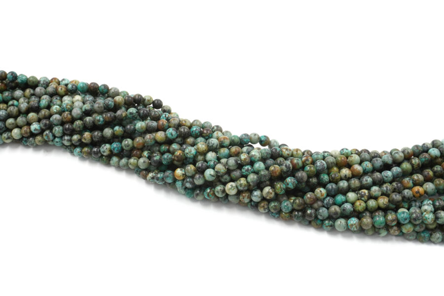 Turchese Africano fili round 6mm - immagine 2