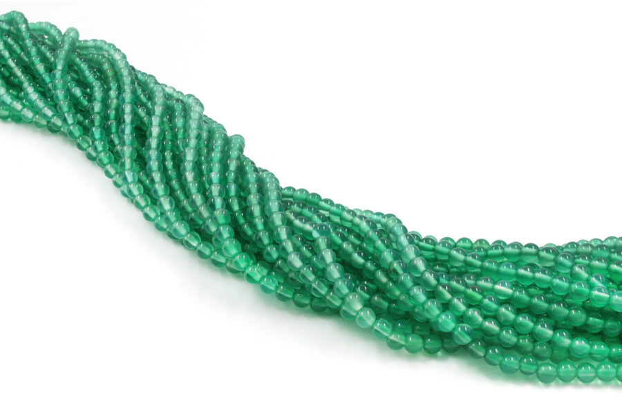 Agata verde fili round 3mm