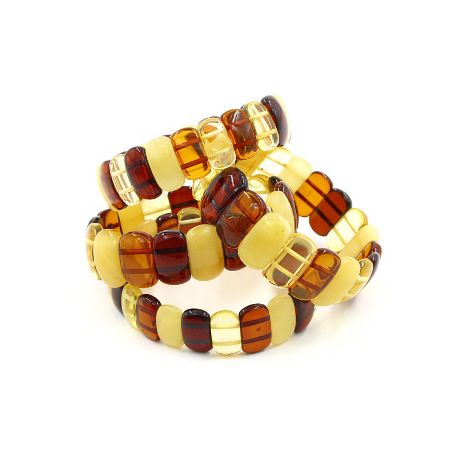 Ambra Baltica bracciali elastici barretta multicolor - immagine 2