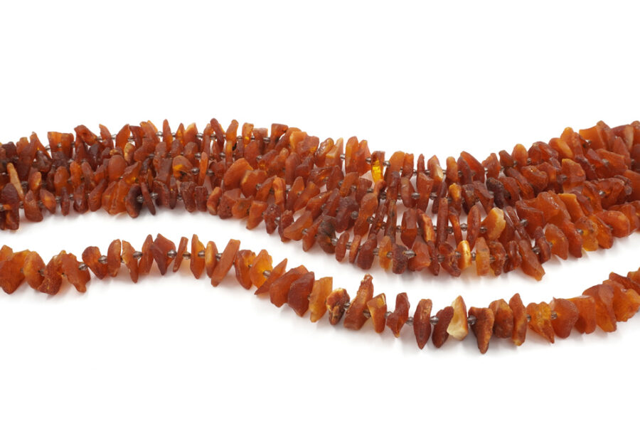 Ambra Baltica fili chips superficie grezza 18x6mm, 20x6mm - immagine 2