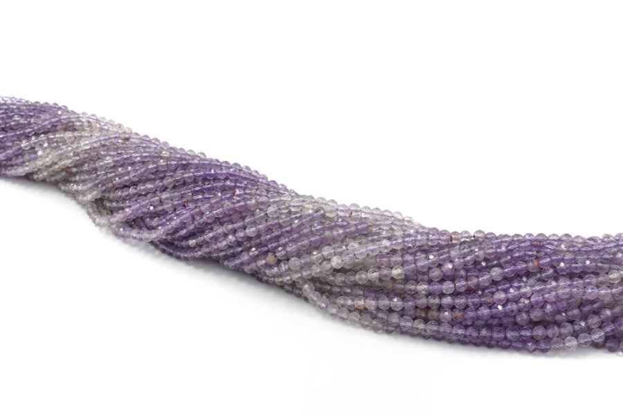 Ametista fili round sfaccettati 4mm – Multicolor - immagine 2