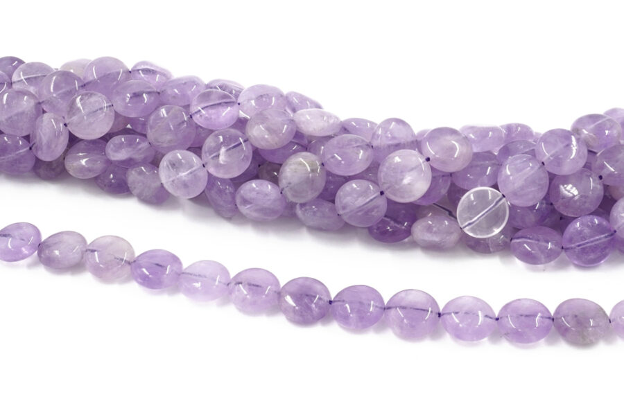 Ametista lavanda fili monete 12mm