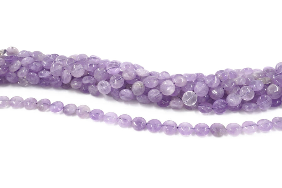 Ametista lavanda fili monete 12mm - immagine 2