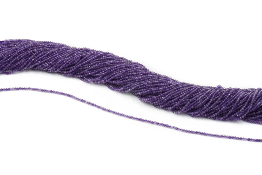 Ametista fili round sfaccettati 2mm - immagine 2