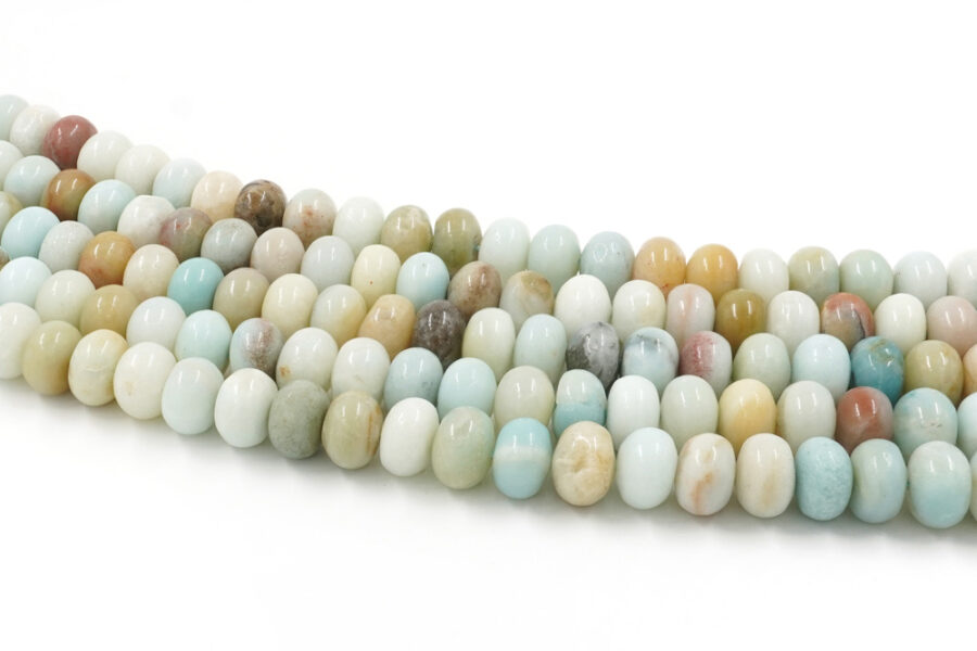 Amazzonite fili rondelle 12x8mm – Multicolor
