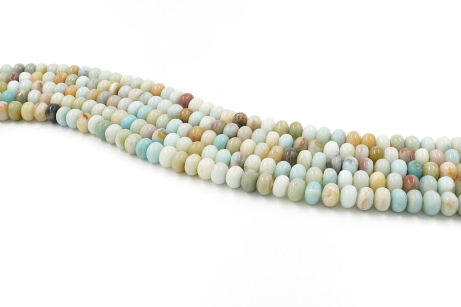 Amazzonite fili rondelle 12x8mm – Multicolor - immagine 2