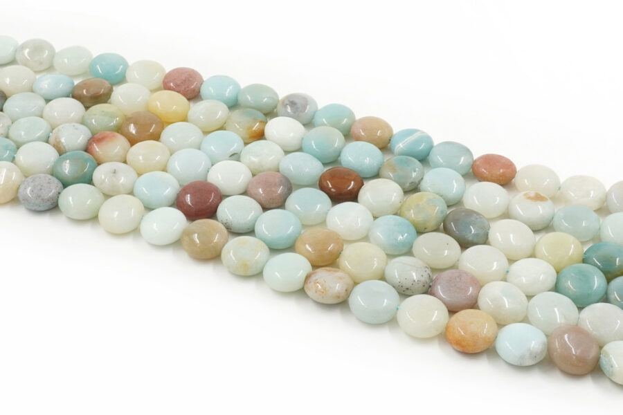 Amazzonite fili monete 12mm – Multicolor