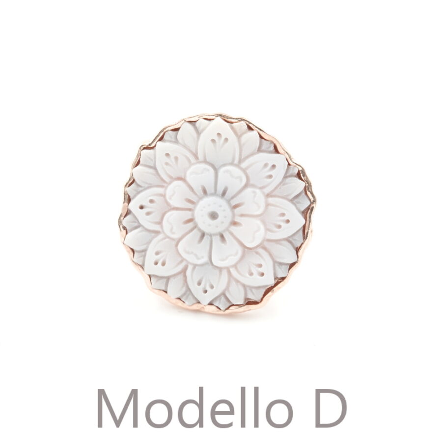 Anello in Argento 925‰ con cammeo di conchiglia inciso – Rosato - immagine 10