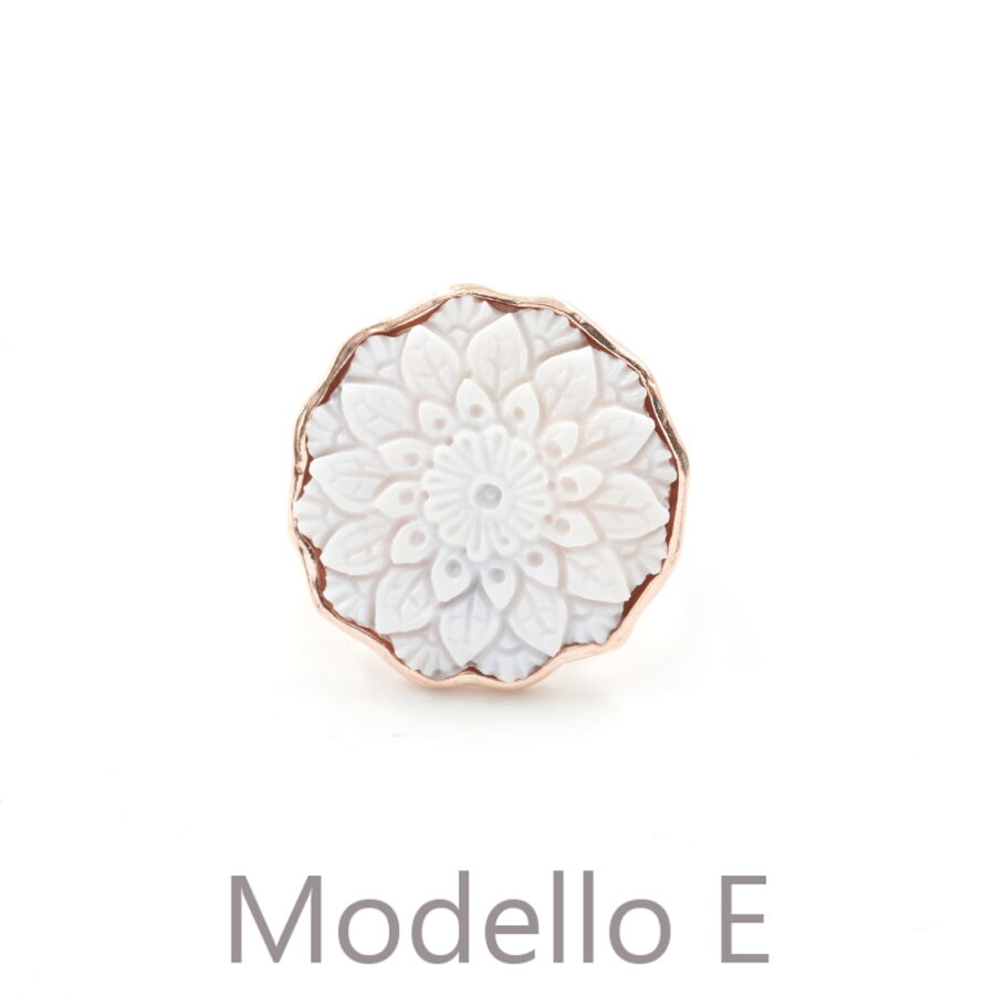 Anello in Argento 925‰ con cammeo di conchiglia inciso – Rosato - immagine 13