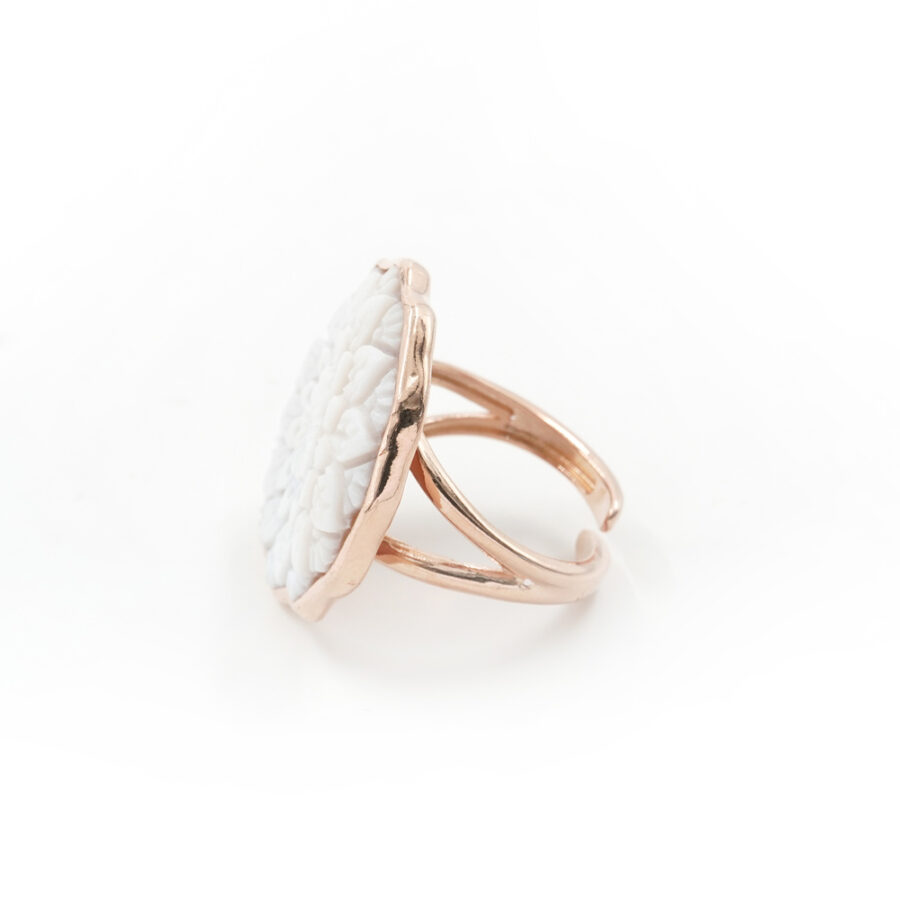 Anello in Argento 925‰ con cammeo di conchiglia inciso – Rosato - immagine 15