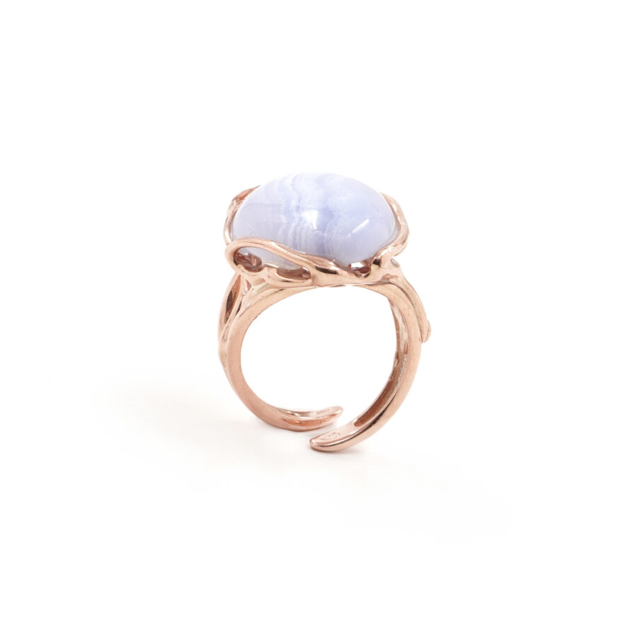 Anello in argento 925 con calcedonio – Rosato - immagine 2