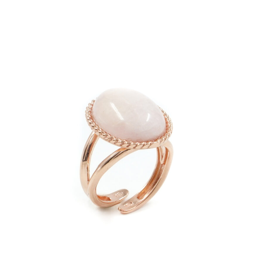 Anello in argento 925 con morganite – Rosato