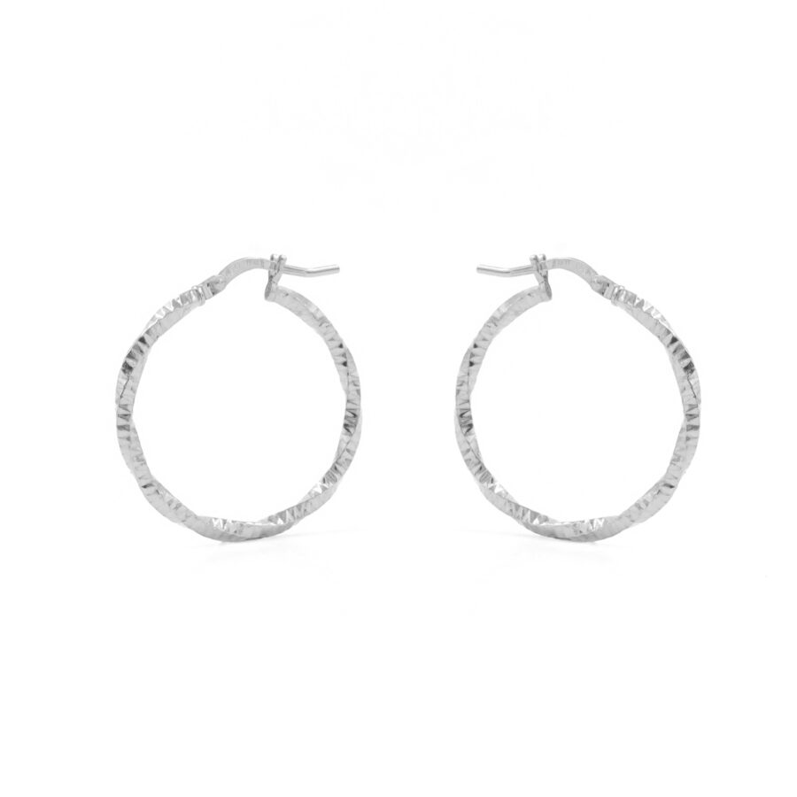 Orecchini in argento 925 a baionetta 20mm – Argentato