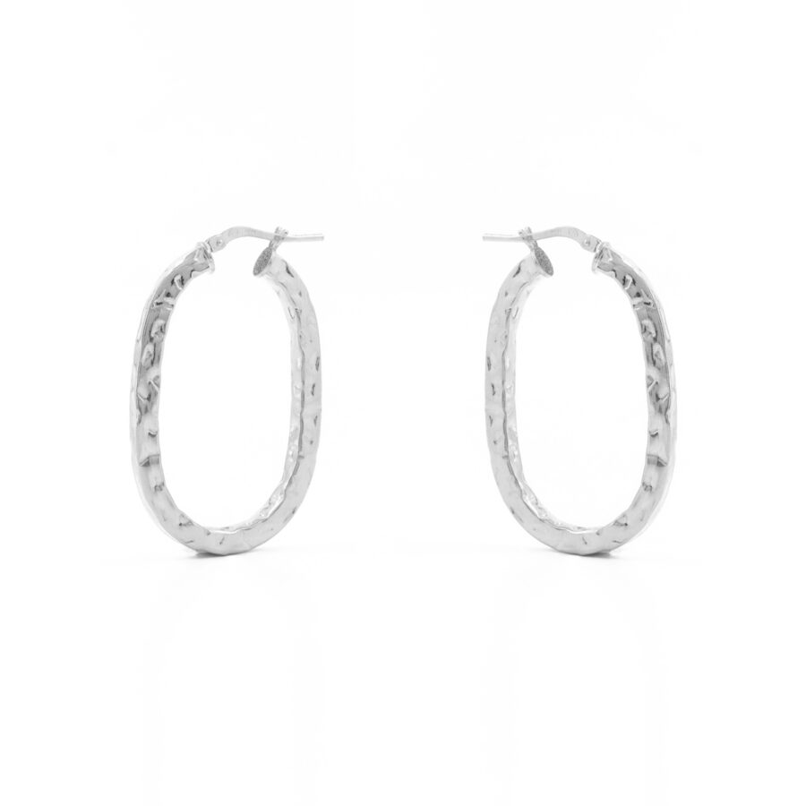 Orecchini in argento 925 a baionetta 36x24mm – Argentato